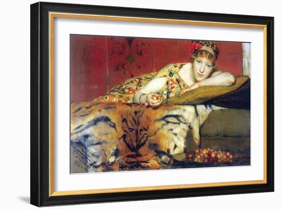 A Craving for Cherries-Sir Lawrence Alma-Tadema-Framed Art Print