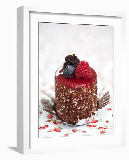 A Cream Tartlet with Berries-Martina Schindler-Framed Photographic Print