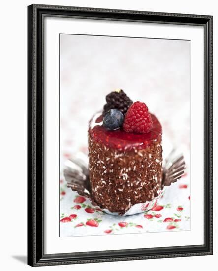 A Cream Tartlet with Berries-Martina Schindler-Framed Photographic Print