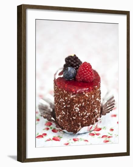 A Cream Tartlet with Berries-Martina Schindler-Framed Photographic Print