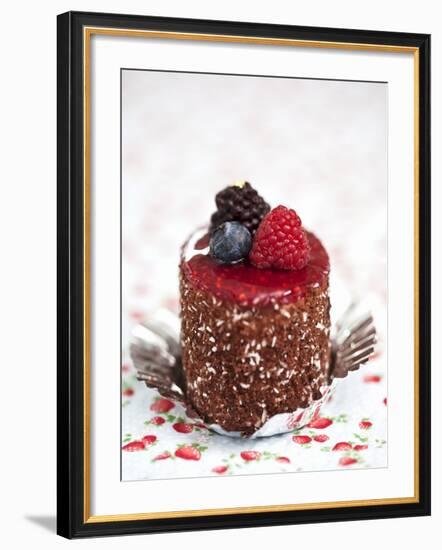 A Cream Tartlet with Berries-Martina Schindler-Framed Photographic Print