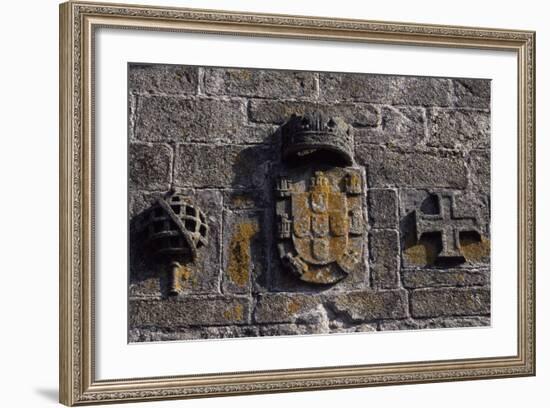 A Crest on Sao Tiago Castle, Viana Do Castelo, Portugal-null-Framed Giclee Print