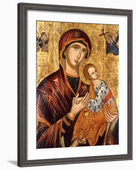 A Cretan Icon of the Mother of God of the Passion-Emmanuel Tzanes-Framed Giclee Print