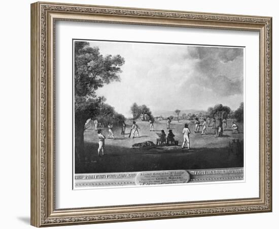 A Cricket Match, 18th Century-George Morland-Framed Giclee Print
