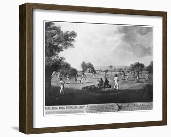 A Cricket Match, 18th Century-George Morland-Framed Giclee Print