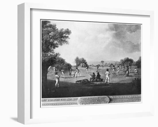 A Cricket Match, 18th Century-George Morland-Framed Giclee Print