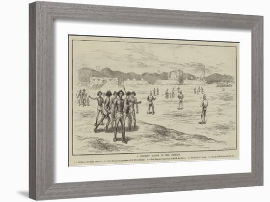 A Cricket Match in the Soudan-null-Framed Giclee Print