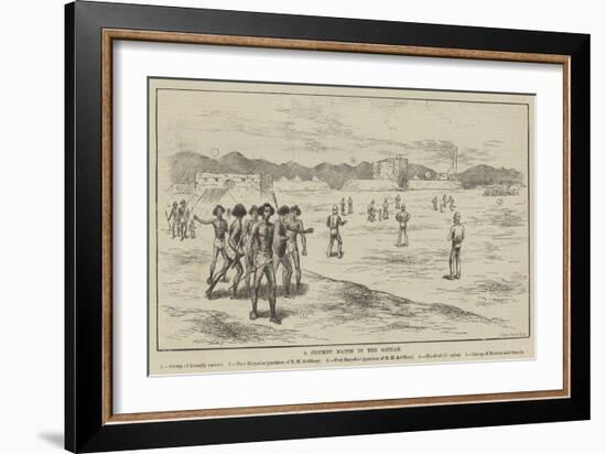 A Cricket Match in the Soudan-null-Framed Giclee Print