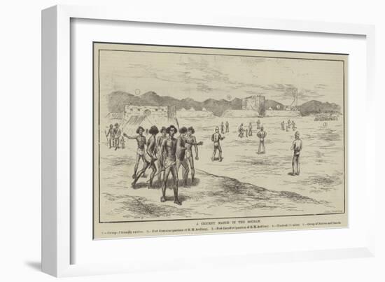 A Cricket Match in the Soudan-null-Framed Giclee Print