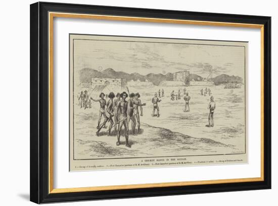 A Cricket Match in the Soudan-null-Framed Giclee Print