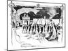 A Cricket Theme for a Menu Card Design, 1911-George Hillyard Swinstead-Mounted Giclee Print
