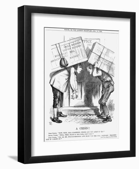 A Crisis!, 1868-John Tenniel-Framed Giclee Print