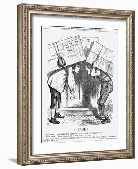 A Crisis!, 1868-John Tenniel-Framed Giclee Print