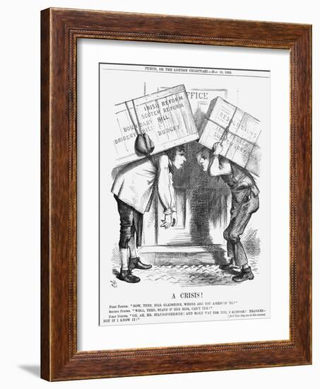 A Crisis!, 1868-John Tenniel-Framed Giclee Print