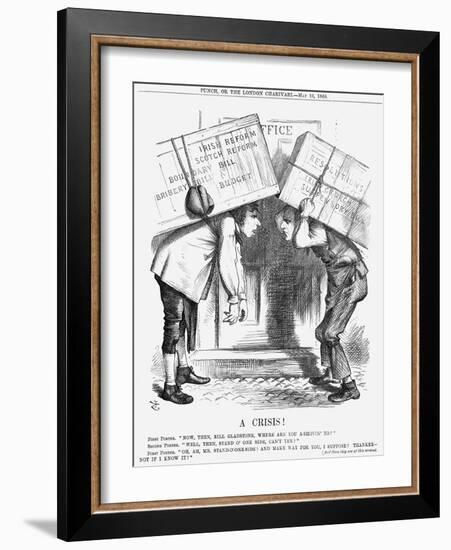 A Crisis!, 1868-John Tenniel-Framed Giclee Print