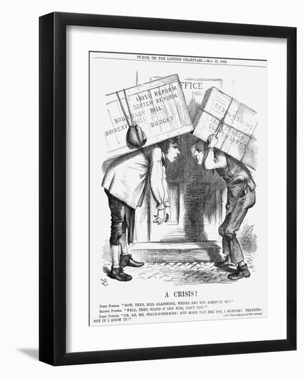 A Crisis!, 1868-John Tenniel-Framed Giclee Print