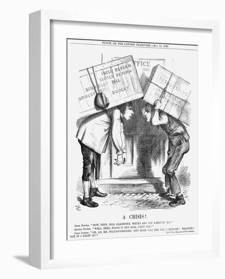 A Crisis!, 1868-John Tenniel-Framed Giclee Print