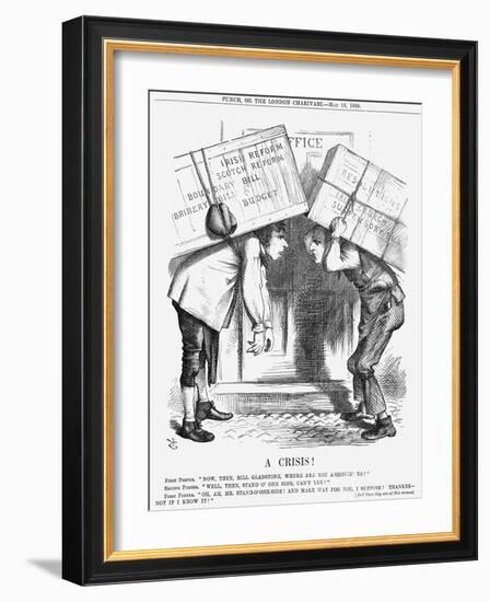 A Crisis!, 1868-John Tenniel-Framed Giclee Print