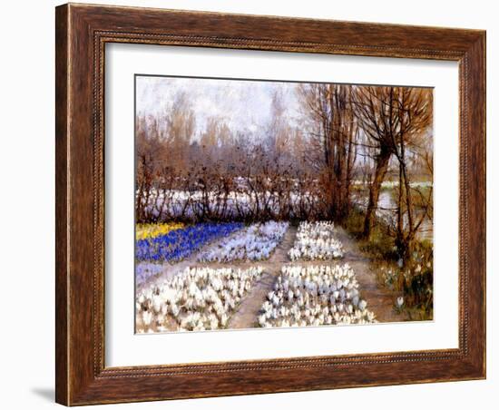 A Crocus Field in Spring, C.1889-George Hitchcock-Framed Giclee Print