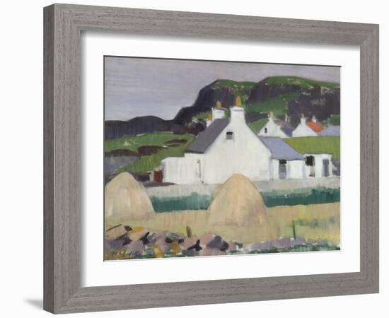 A Croft with Haystacks-Francis Campbell Boileau Cadell-Framed Giclee Print