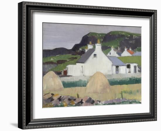 A Croft with Haystacks-Francis Campbell Boileau Cadell-Framed Giclee Print