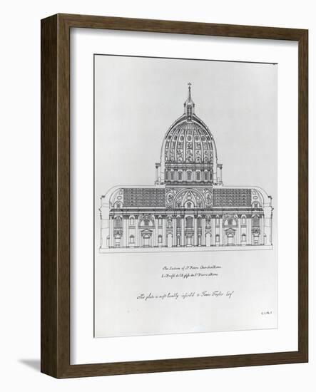 A Cross-Section of St. Peter's Rome-null-Framed Giclee Print