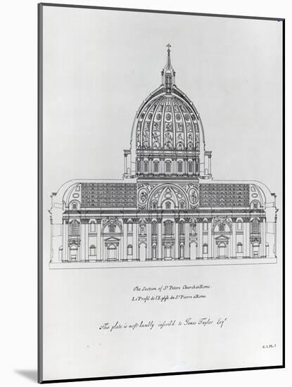 A Cross-Section of St. Peter's Rome-null-Mounted Giclee Print