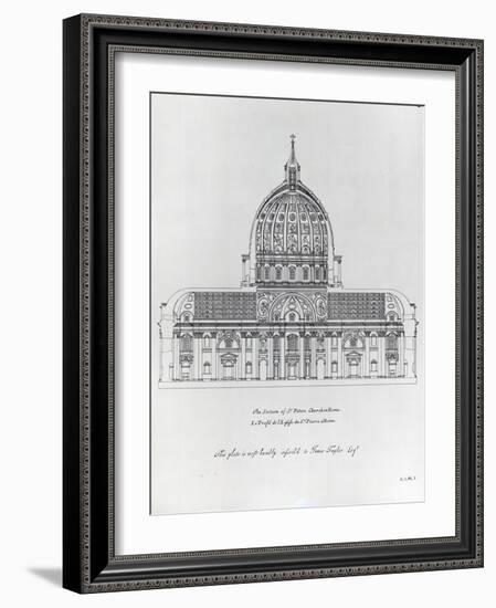 A Cross-Section of St. Peter's Rome-null-Framed Giclee Print