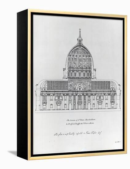 A Cross-Section of St. Peter's Rome-null-Framed Premier Image Canvas