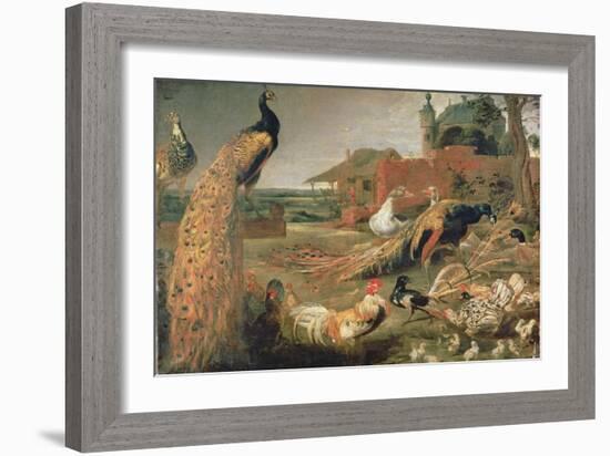 A Crow in Peacock's Feathers-Paul de Vos-Framed Giclee Print