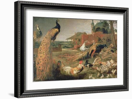 A Crow in Peacock's Feathers-Paul de Vos-Framed Giclee Print