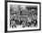 A Crowed Gathers as Floats Make Their Way Through Canal Street During the Mardi Gras Celebration-null-Framed Photographic Print