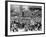 A Crowed Gathers as Floats Make Their Way Through Canal Street During the Mardi Gras Celebration-null-Framed Photographic Print