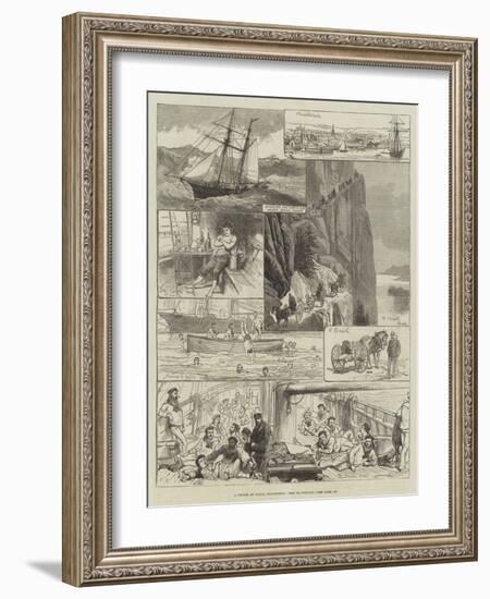 A Cruise of Naval Volunteers, Trip to Norway-Charles Robinson-Framed Giclee Print