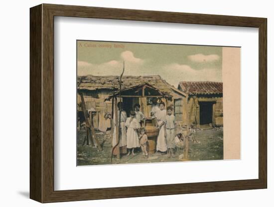 'A Cuban country family', 1908-Unknown-Framed Photographic Print