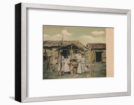 'A Cuban country family', 1908-Unknown-Framed Photographic Print