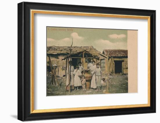 'A Cuban country family', 1908-Unknown-Framed Photographic Print