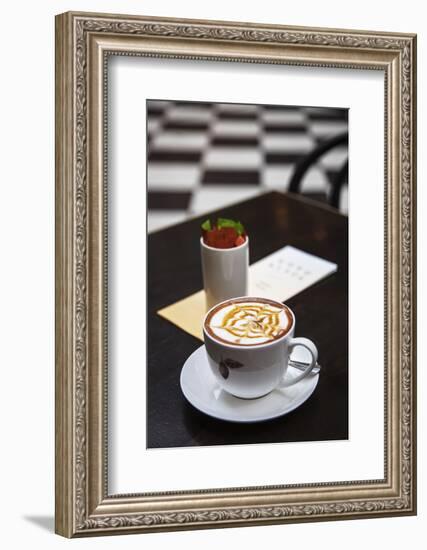 A Cup of Cappuchino in the Royal Arcade, Bourke Street, Melbourne, Victoria, Australia.-Cahir Davitt-Framed Photographic Print