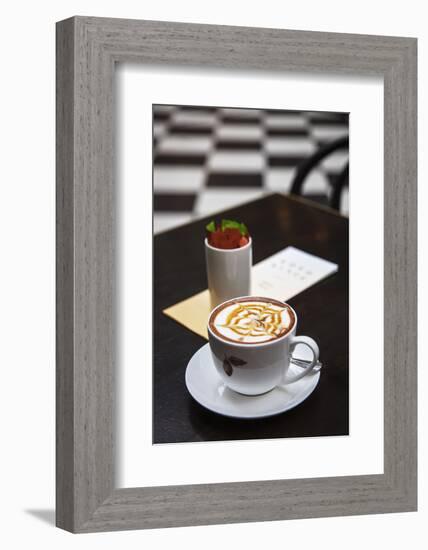 A Cup of Cappuchino in the Royal Arcade, Bourke Street, Melbourne, Victoria, Australia.-Cahir Davitt-Framed Photographic Print