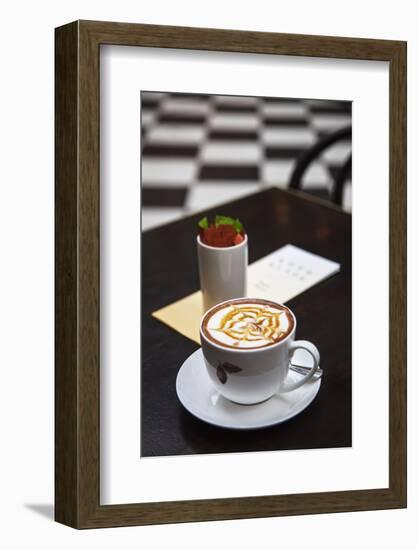 A Cup of Cappuchino in the Royal Arcade, Bourke Street, Melbourne, Victoria, Australia.-Cahir Davitt-Framed Photographic Print