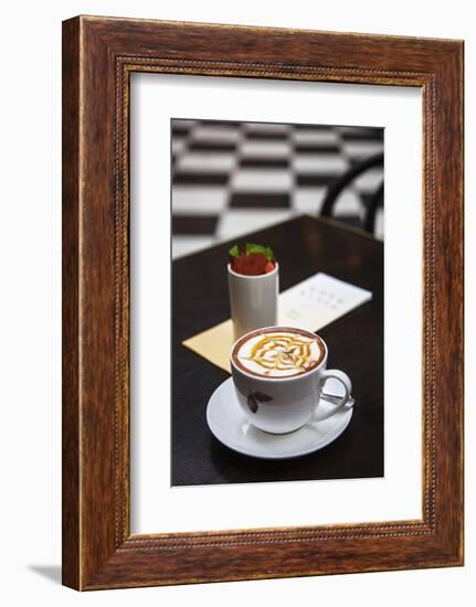 A Cup of Cappuchino in the Royal Arcade, Bourke Street, Melbourne, Victoria, Australia.-Cahir Davitt-Framed Photographic Print