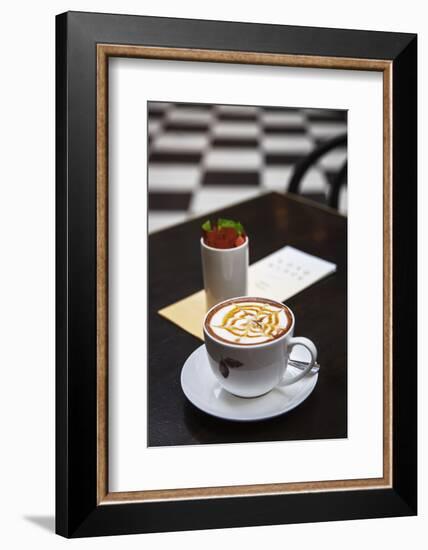 A Cup of Cappuchino in the Royal Arcade, Bourke Street, Melbourne, Victoria, Australia.-Cahir Davitt-Framed Photographic Print