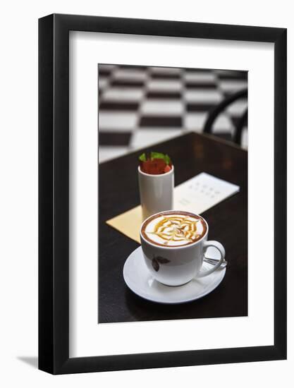 A Cup of Cappuchino in the Royal Arcade, Bourke Street, Melbourne, Victoria, Australia.-Cahir Davitt-Framed Photographic Print