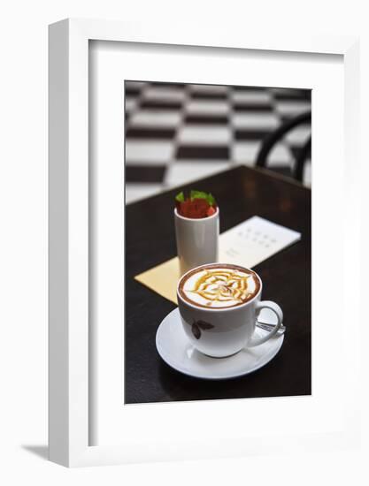 A Cup of Cappuchino in the Royal Arcade, Bourke Street, Melbourne, Victoria, Australia.-Cahir Davitt-Framed Photographic Print