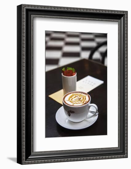 A Cup of Cappuchino in the Royal Arcade, Bourke Street, Melbourne, Victoria, Australia.-Cahir Davitt-Framed Photographic Print