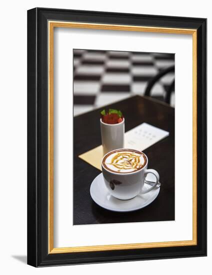 A Cup of Cappuchino in the Royal Arcade, Bourke Street, Melbourne, Victoria, Australia.-Cahir Davitt-Framed Photographic Print