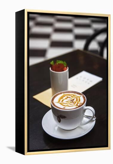 A Cup of Cappuchino in the Royal Arcade, Bourke Street, Melbourne, Victoria, Australia.-Cahir Davitt-Framed Premier Image Canvas