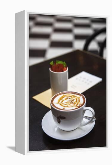 A Cup of Cappuchino in the Royal Arcade, Bourke Street, Melbourne, Victoria, Australia.-Cahir Davitt-Framed Premier Image Canvas