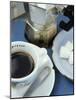 A Cup of Espresso, Sugar Cubes and Espresso Pot-Véronique Leplat-Mounted Photographic Print