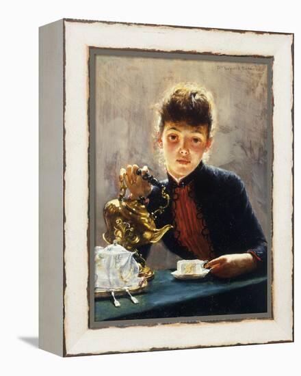 A Cup of Tea-William Verplanck Birney-Framed Premier Image Canvas